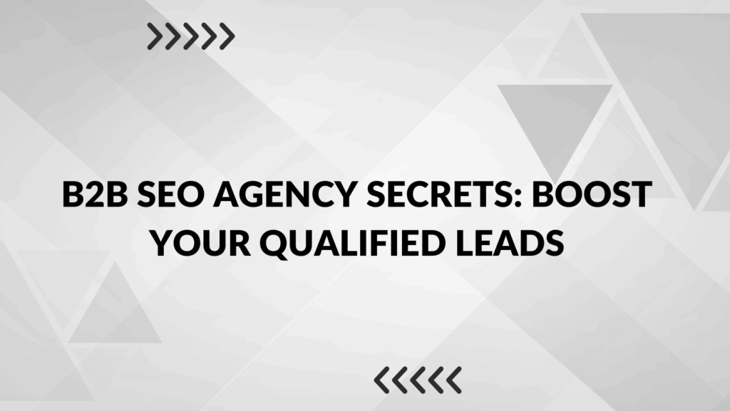 b2b seo agency