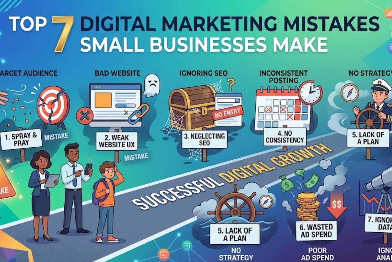 Top 7 Digital Marketing Mistakes Small Businesses Make